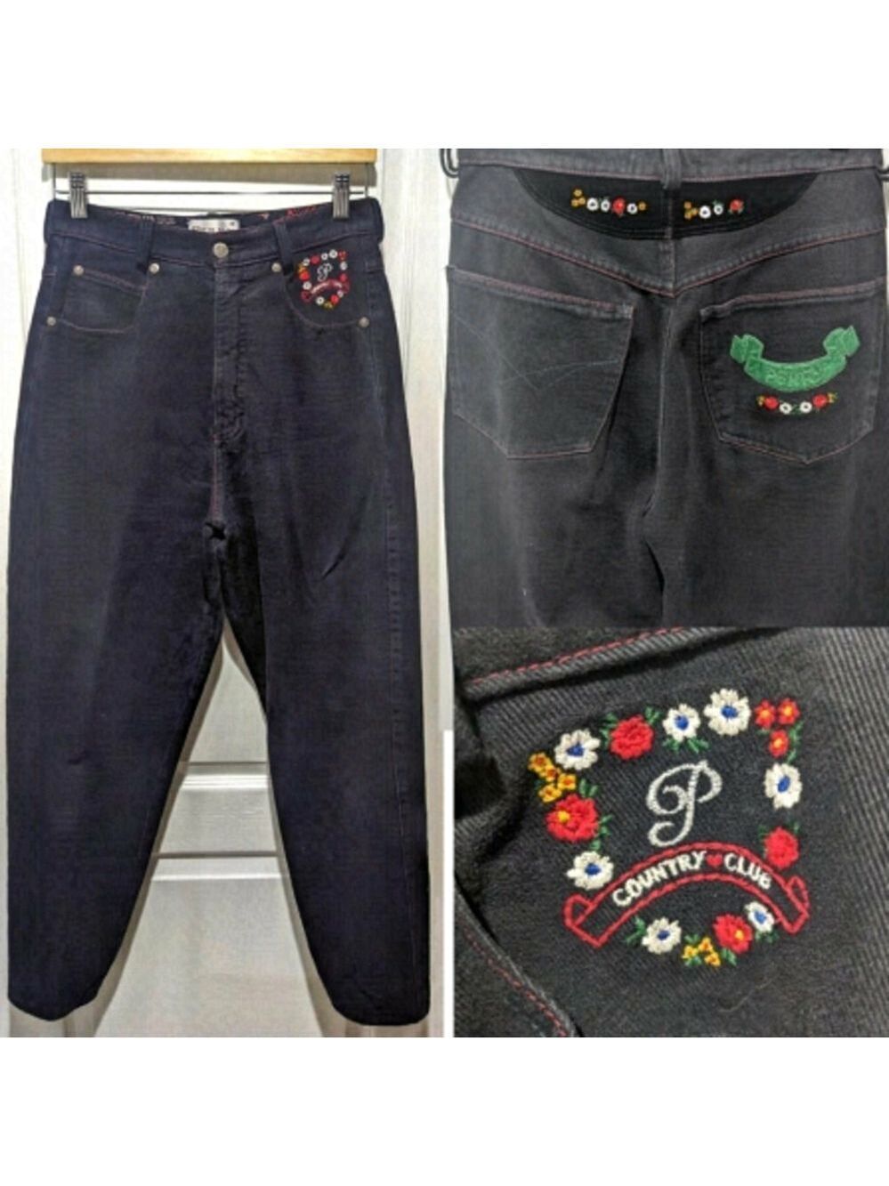 Vintage Perry Country Club | Embroidered Jeans
